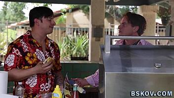 Blonde Milf Pornstar Deep Throats Monster Cock Then Gets Eaten Out and Banged in Group Scene