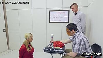 horny teen 18+ endured harsh anal therapy in asylum for bizarre treatment.