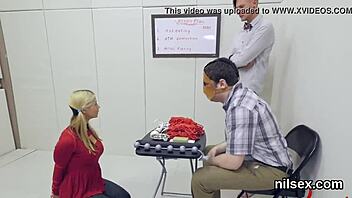 horny teen 18+ endured harsh anal therapy in asylum for bizarre treatment.