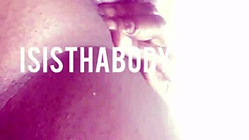Sexy black girl shoots cum out of her pussy