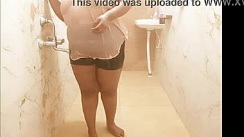 thailand lady enjoys bathing in the shower