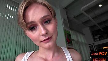 HD POV video of dirty talking babe getting anal penetration