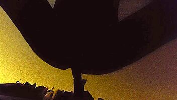 watch janna love, that cute crossdresser, play hard with an 11 inch dildo? her shaved ass gets fucked bent over!