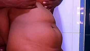 Boobs Slapped Hard in Bathroom During Intense Handjob Session