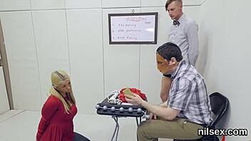 horny teen 18+ endured harsh anal therapy in asylum for bizarre treatment.