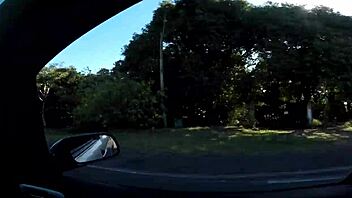 Joy Cardozo stops for a hot fuck with her boy on the roadside.