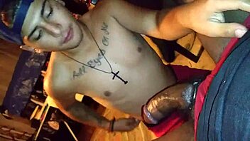 Latina gives blowjob to black cock with cute ass