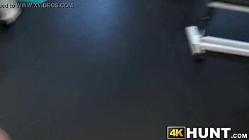 Ginger teen 18+ rides hard in gym. Cuckold jock just watches.