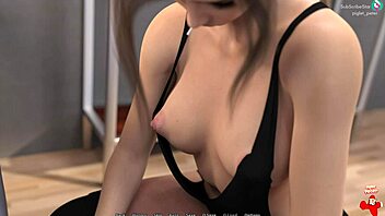 Milf's blowjob skills tested in interactive video game