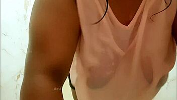 thailand lady enjoys bathing in the shower