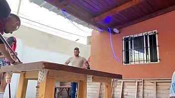 Teen Blows Friend's Cock At Pool Party