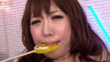 japanese sexy maid handles two huge cocks by the pool before riding them expertly