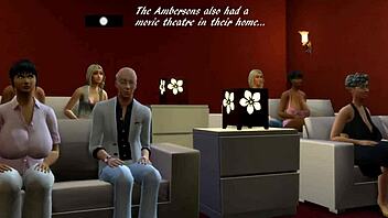 Cartoon milf with big tits enjoys interracial sex in 3D animation