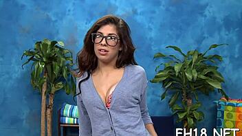 Oiled Teen Massage Turns Into Hardcore Seduction.