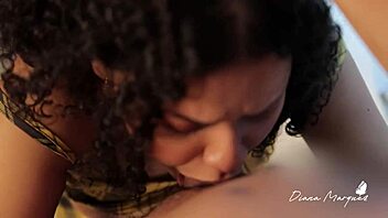 Busty Latina sucks me off on the balcony, so wild!