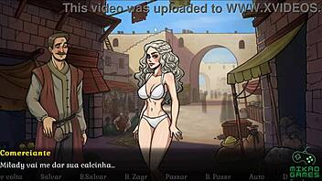 Dany's sensual journey: A European cartoon orgasm