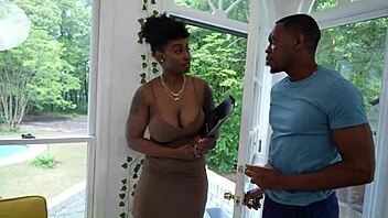 Rents due, so pornstar handles monster cock threesome with tattooed bodybuilder's big ass.