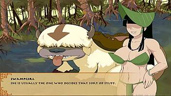 Animated porn video of Jinora and Ikki engaging in hardcore sex