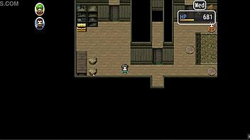 Yuka's ass fingering in the forest contrasts with her pissing in hentai game