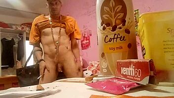 Australian twink Benny Jenkins enjoys anal play with dildo