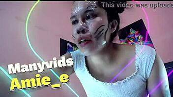 damn, this slut is spitting all over his face during deepthroat 😤