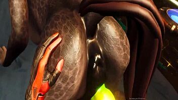 Furry porn game features a hot maid in action