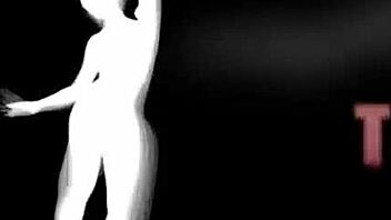 Black tgirl Chokola gets off with cum on her cock.