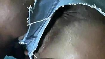 Look at This Ebony Wife Being Sexy Alone in the Group Scene