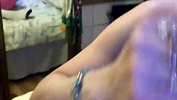 Blonde woman in pink stockings