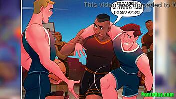 Cartoon gay boys get their asses pounded by BBC