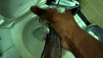 damn! solo soapy rub on huge black cock!