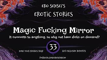 Erotic audio for women: Amateur's sensual masturbation experience with a mirrored reality