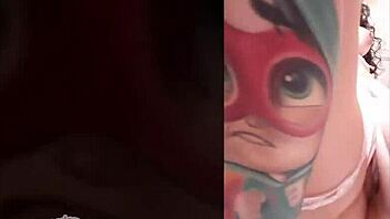 The brunette with curly hair uses a transparent dildo on her wet pussy with tongue and toys