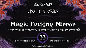 Erotic audio for women: Amateur's sensual masturbation experience with a mirrored reality