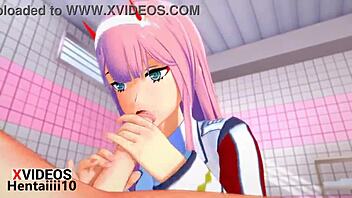 I love Zero Two's blowjob in that hentai video