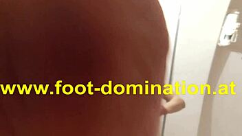 Domination and feet worship with redhead mistress