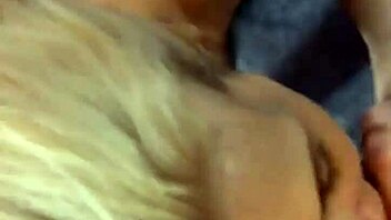 Blonde woman in pink stockings