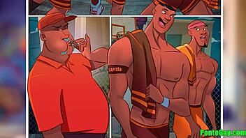 Cartoon gay boys get their asses pounded by BBC