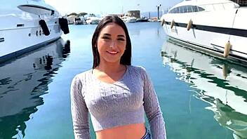 Sarah's sexy facial at Saint Tropez