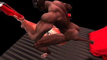 random hentai blonde takes monster cock in wild sex.