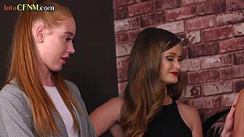 ब्रिटिश फेमडॉम बेब्स की CFNM ग्रुप में लंड हिलाने का कमाल!