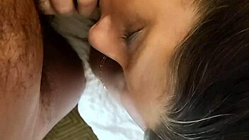 she savors every inch of that monster cock, epic blowjob interrupted