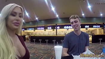 she says, 'busty big ass blonde teen gets oiled up'