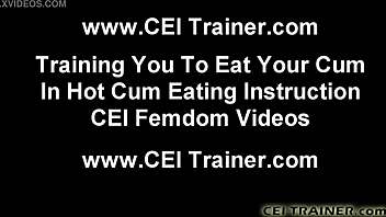 Swallow your cum for me now, good boy!