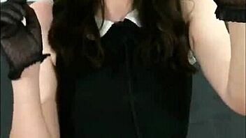 Get down on your knees and let me stroke your cock with a dildo