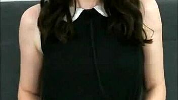 Get down on your knees and let me stroke your cock with a dildo