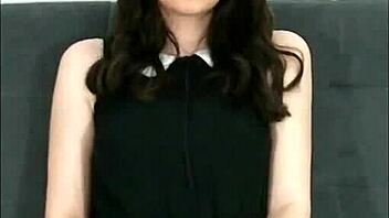 Get down on your knees and let me stroke your cock with a dildo