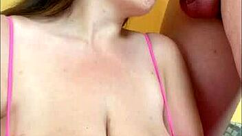 my sexy slutty big boob stepsister gets excited teasing my boner