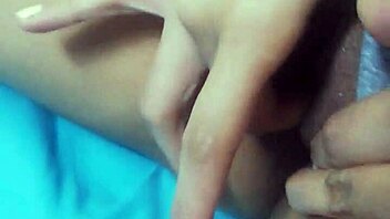 Lingerie-clad wife indulges in self-pleasure