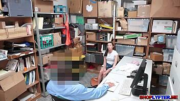 Officer Nailing Pretty Carolina Sweets in Office